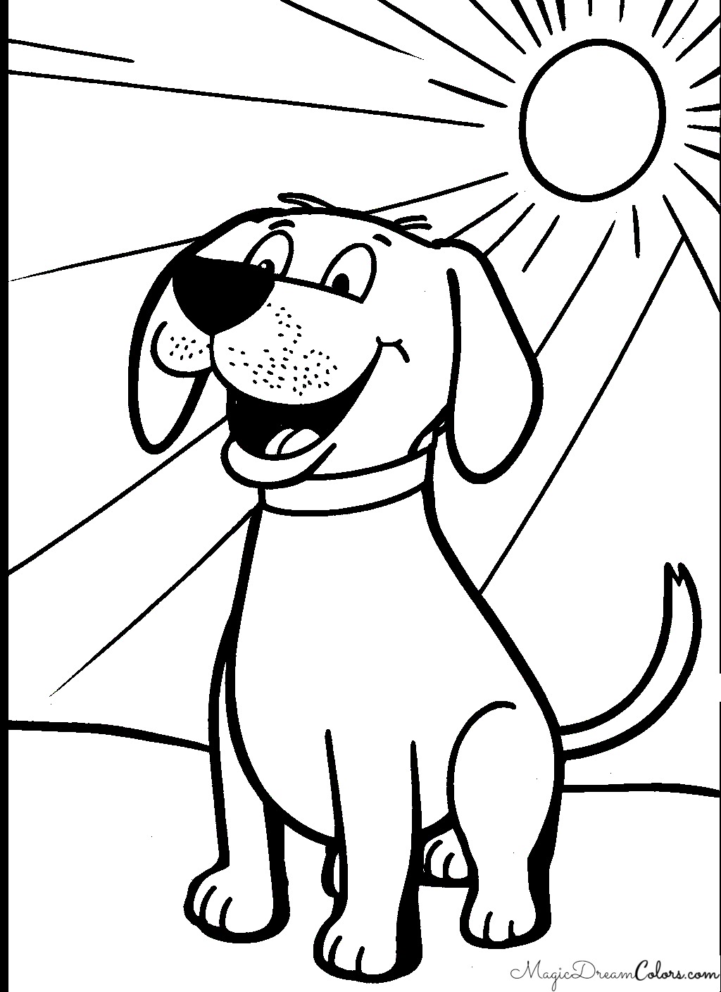 Dog free pdf coloring magicdreamcolors